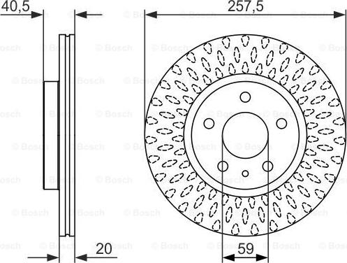 BOSCH 0 986 479 647 - Brake Disc autospares.lv