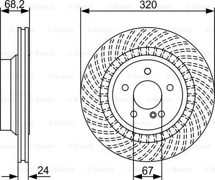 BOSCH 0 986 479 654 - Brake Disc autospares.lv