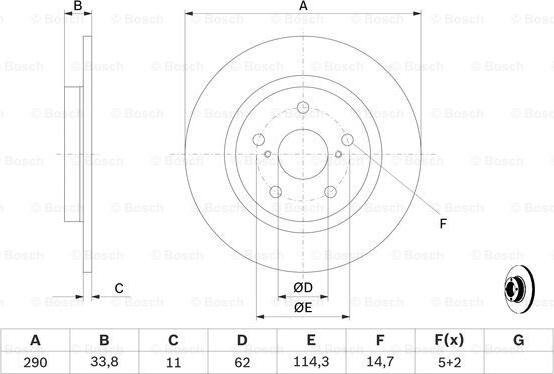 BOSCH 0 986 479 656 - Brake Disc autospares.lv