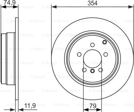 BOSCH 0 986 479 612 - Brake Disc autospares.lv