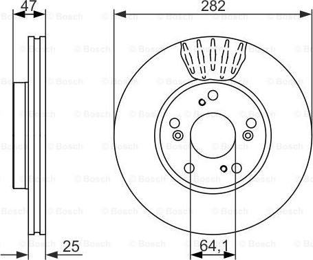 BOSCH 0 986 479 686 - Brake Disc autospares.lv