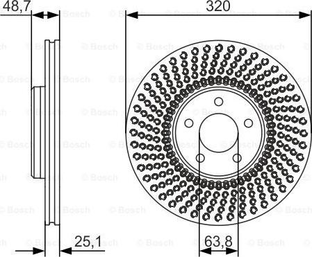 BOSCH 0 986 479 680 - Brake Disc autospares.lv