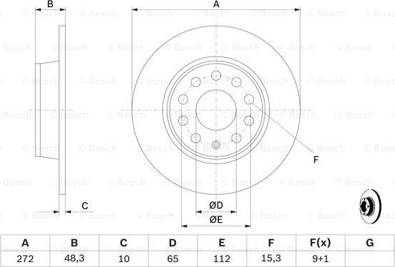 BOSCH 0 986 479 677 - Brake Disc autospares.lv