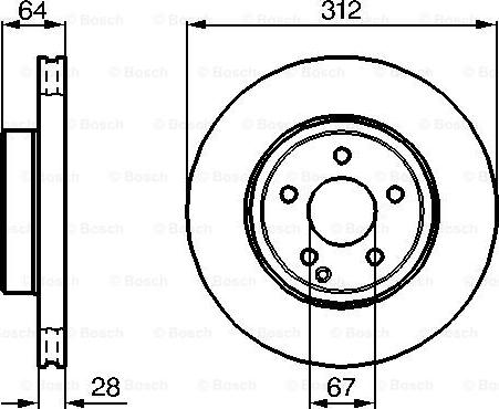 BOSCH 0 986 479 040 - Brake Disc autospares.lv