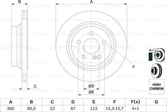 BOSCH 0 986 479 042 - Brake Disc autospares.lv