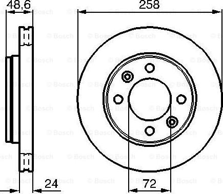 BOSCH 0 986 479 008 - Brake Disc autospares.lv