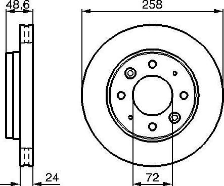 BOSCH 0 986 479 019 - Brake Disc autospares.lv