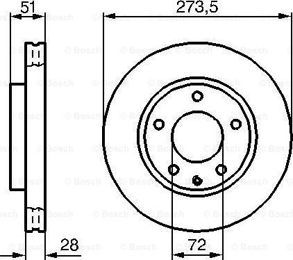 BOSCH 0 986 479 016 - Brake Disc autospares.lv