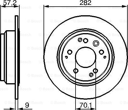 BOSCH 0 986 479 017 - Brake Disc autospares.lv