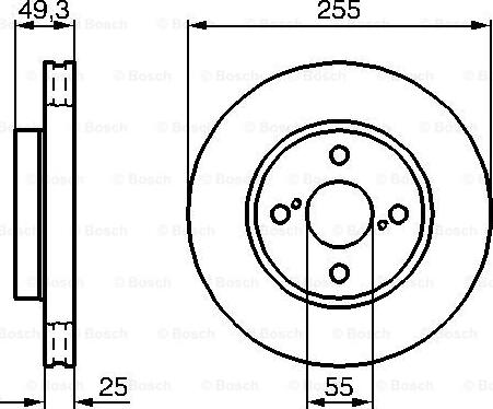 BOSCH 0 986 479 085 - Brake Disc autospares.lv