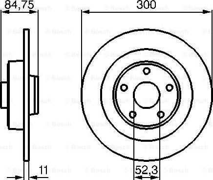 BOSCH 0 986 479 083 - Brake Disc autospares.lv