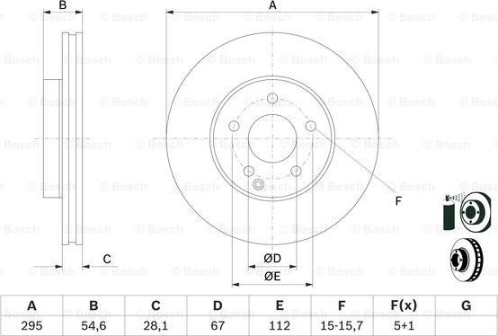 BOSCH 0 986 479 039 - Brake Disc autospares.lv