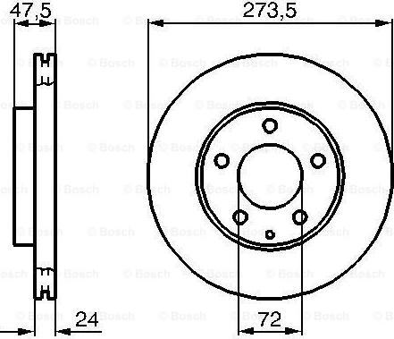 BOSCH 0 986 479 034 - Brake Disc autospares.lv