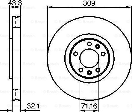 BOSCH 0 986 479 027 - Brake Disc autospares.lv