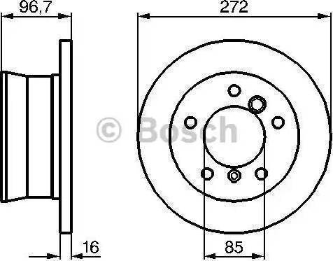 BOSCH 0 986 479 074 - Brake Disc autospares.lv