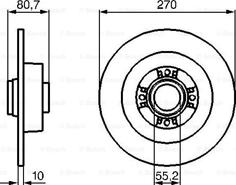 BOSCH 0 986 479 196 - Brake Disc autospares.lv