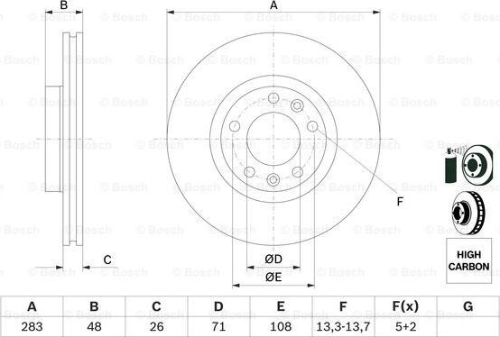 BOSCH 0 986 479 193 - Brake Disc autospares.lv