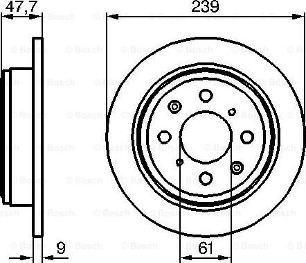 BOSCH 0 986 479 101 - Brake Disc autospares.lv