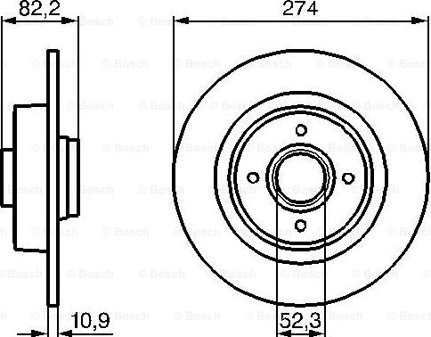 BOSCH 0 986 479 108 - Brake Disc autospares.lv