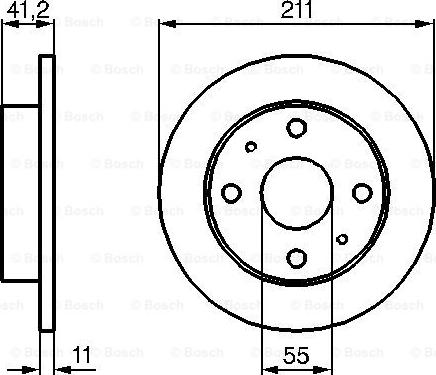 BOSCH 0 986 479 119 - Brake Disc autospares.lv