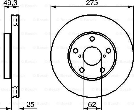 BOSCH 0 986 479 111 - Brake Disc autospares.lv