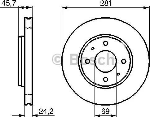 BOSCH 0 986 479 139 - Brake Disc autospares.lv