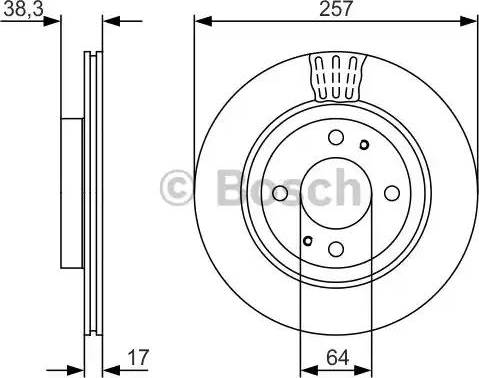 BOSCH 0 986 479 134 - Brake Disc autospares.lv