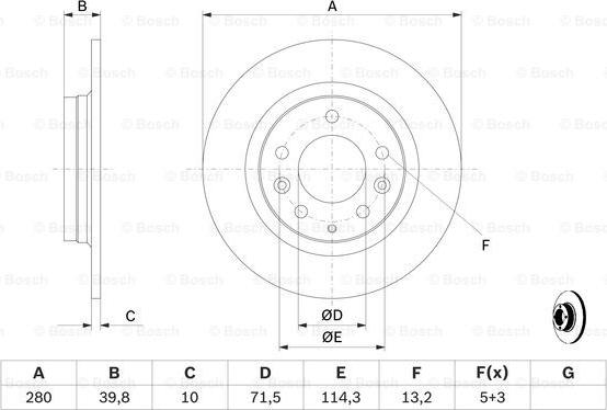 BOSCH 0 986 479 131 - Brake Disc autospares.lv