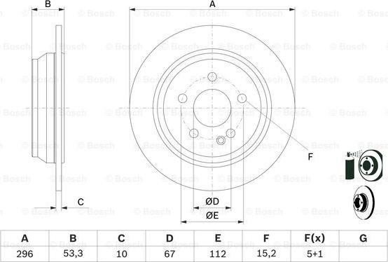 BOSCH 0 986 479 138 - Brake Disc autospares.lv