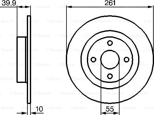 BOSCH 0 986 479 128 - Brake Disc autospares.lv