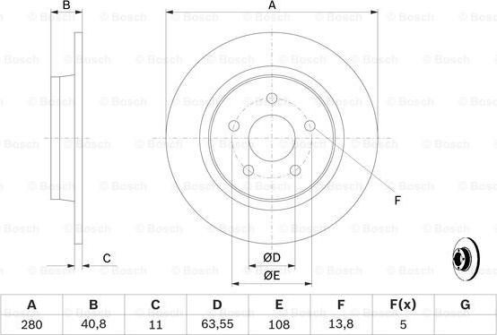 BOSCH 0 986 479 170 - Brake Disc autospares.lv