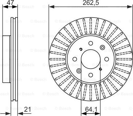 BOSCH 0 986 479 896 - Brake Disc autospares.lv