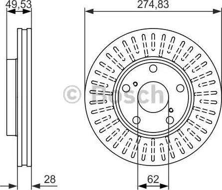 BOSCH 0 986 479 893 - Brake Disc autospares.lv