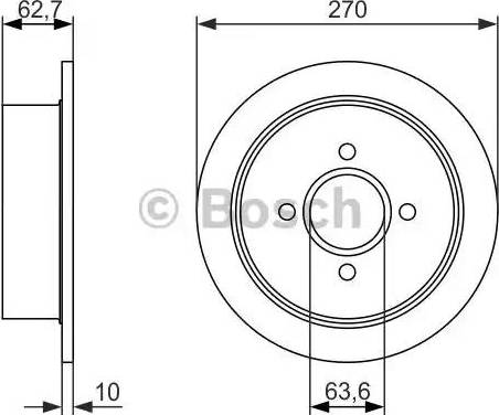 BOSCH 0 986 479 897 - Brake Disc autospares.lv