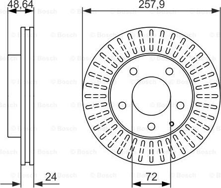 BOSCH 0 986 479 844 - Brake Disc autospares.lv