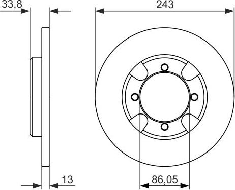 BOSCH 0 986 479 846 - Brake Disc autospares.lv