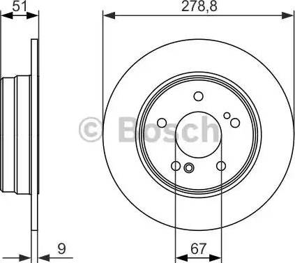 BOSCH 0 986 479 854 - Brake Disc autospares.lv