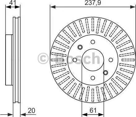 BOSCH 986478276 - Brake Disc autospares.lv