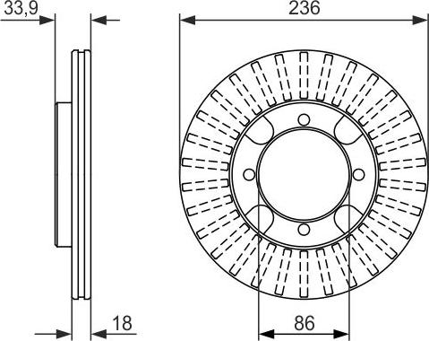 BOSCH 0 986 479 851 - Brake Disc autospares.lv