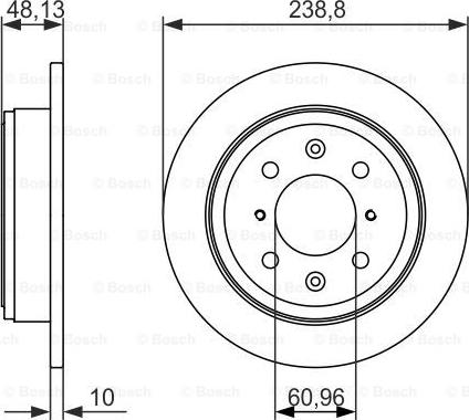 BOSCH 0 986 479 860 - Brake Disc autospares.lv