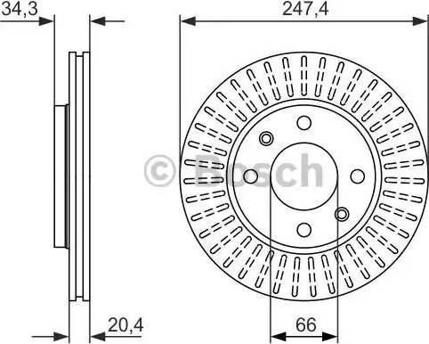 BOSCH 0 986 479 861 - Brake Disc autospares.lv