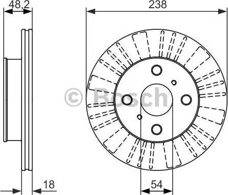 BOSCH 0 986 479 862 - Brake Disc autospares.lv