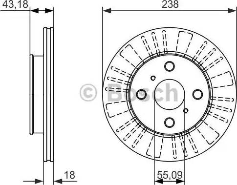 BOSCH 0 986 479 867 - Brake Disc autospares.lv