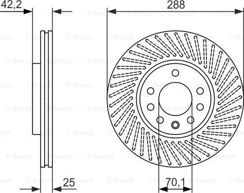 BOSCH 0 986 479 884 - Brake Disc autospares.lv