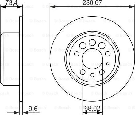 BOSCH 0 986 479 835 - Brake Disc autospares.lv