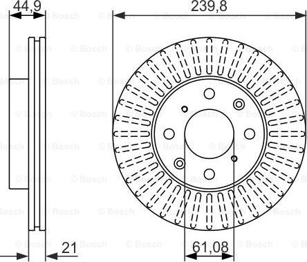 BOSCH 0 986 479 832 - Brake Disc autospares.lv