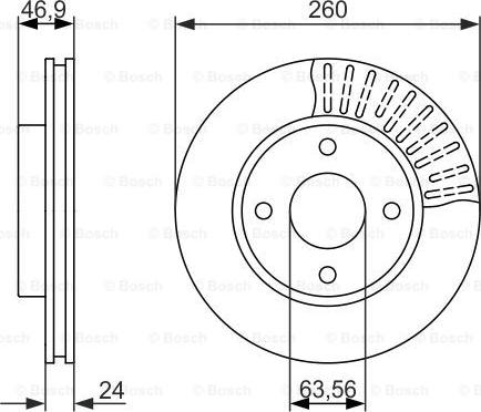 BOSCH 0 986 479 837 - Brake Disc autospares.lv