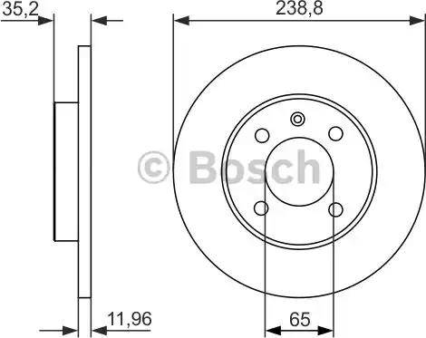 BOSCH 0 986 479 825 - Brake Disc autospares.lv