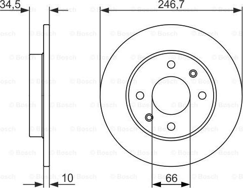 BOSCH 0 986 479 827 - Brake Disc autospares.lv