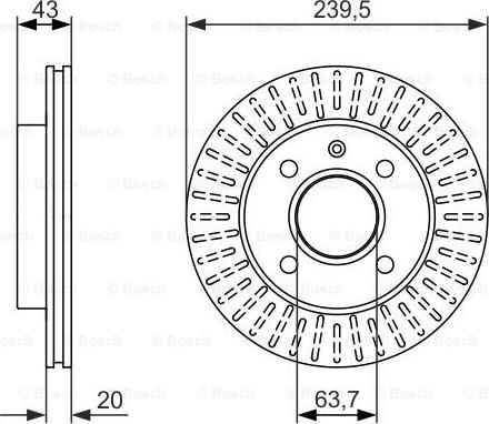 BOSCH 0 986 479 874 - Brake Disc autospares.lv